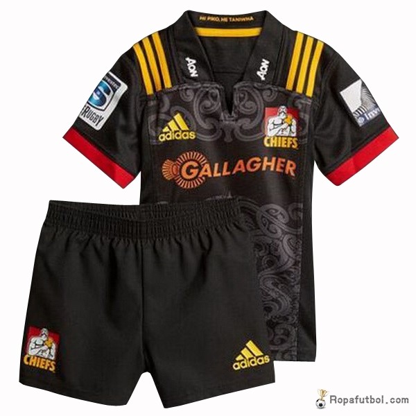 Camiseta Rugby Chiefs Replica Primera Ropa Ninos 2018 Negro